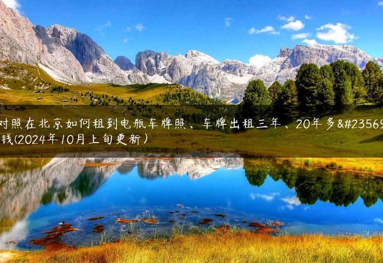 对照在北京如何租到电瓶车牌照、车牌出租三年、20年多少钱(2024年10月上旬更新）