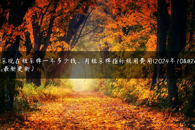 北京现在租车牌一年多少钱、月租京牌指标租用费用(2024年10月最新更新）