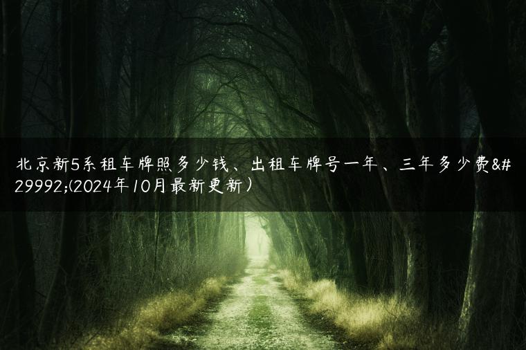 北京新5系租车牌照多少钱、出租车牌号一年、三年多少费用(2024年10月最新更新）