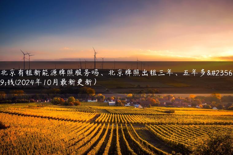 北京有租新能源牌照服务吗、北京牌照出租三年、五年多少钱(2024年10月最新更新）