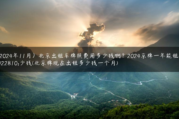 (2024年11月）北京出租车牌照费用多少钱啊？2024京牌一年能租多少钱(北京牌现在出租多少钱一个月)