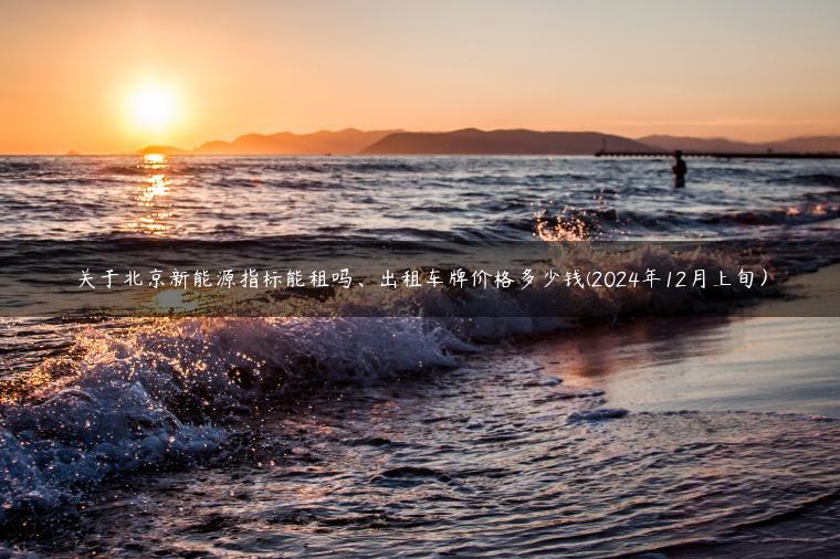 关于北京新能源指标能租吗、出租车牌价格多少钱(2024年12月上旬）