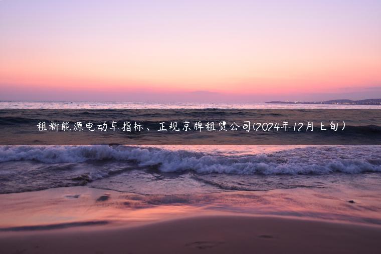 租新能源电动车指标、正规京牌租赁公司(2024年12月上旬）