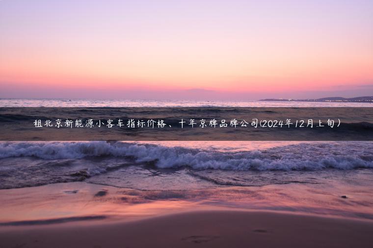 租北京新能源小客车指标价格、十年京牌品牌公司(2024年12月上旬）
