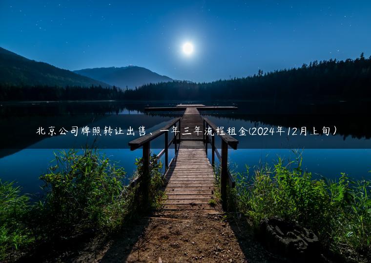 北京公司牌照转让出售、一年三年流程租金(2024年12月上旬）