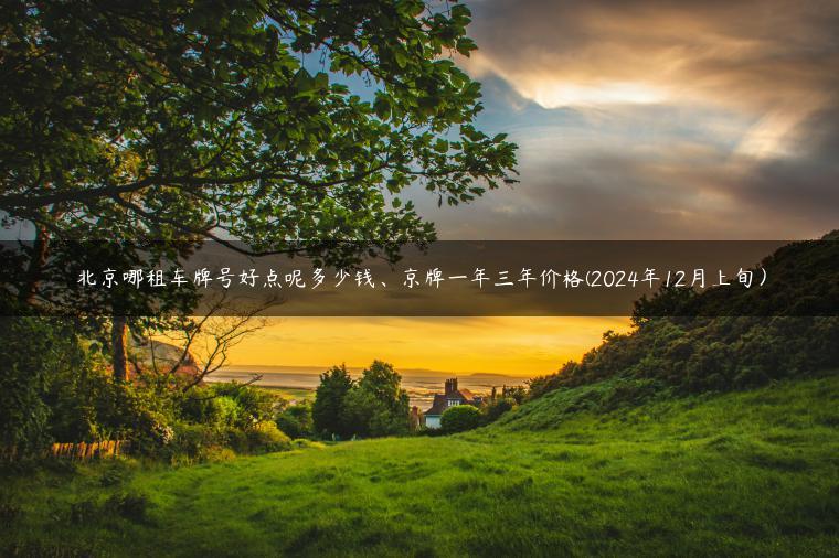 北京哪租车牌号好点呢多少钱、京牌一年三年价格(2024年12月上旬）