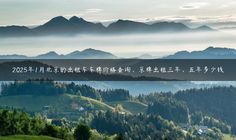 2025年1月北京的出租车车牌价格查询、京牌出租三年、五年多少钱