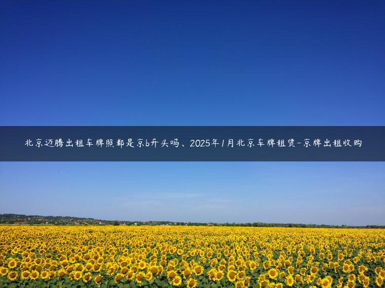 北京迈腾出租车牌照都是京b开头吗、2025年1月北京车牌租赁-京牌出租收购