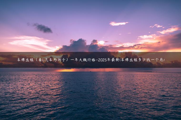 车牌出租（秦L汽车为例子）一年大概价格-2025年最新(车牌出租多少钱一个月)