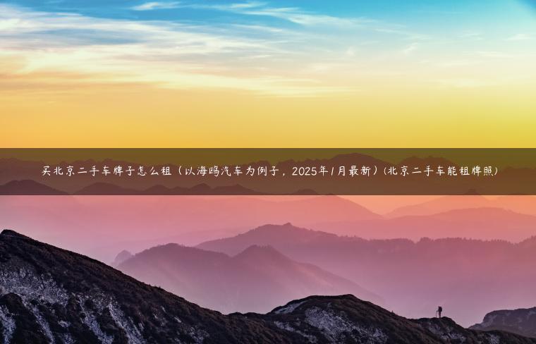 买北京二手车牌子怎么租（以海鸥汽车为例子，2025年1月最新）(北京二手车能租牌照)