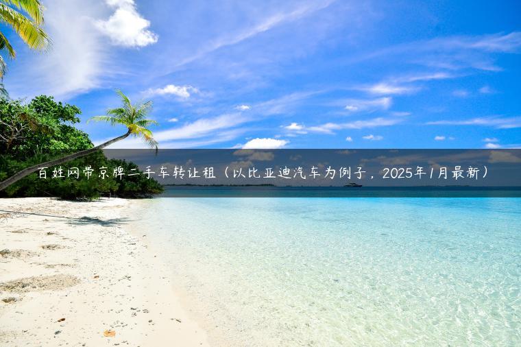 百姓网带京牌二手车转让租（以比亚迪汽车为例子，2025年1月最新）