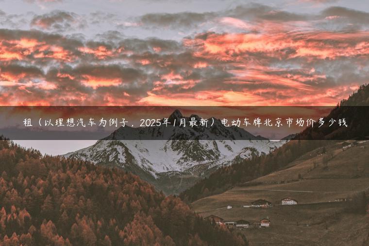 租（以理想汽车为例子，2025年1月最新）电动车牌北京市场价多少钱