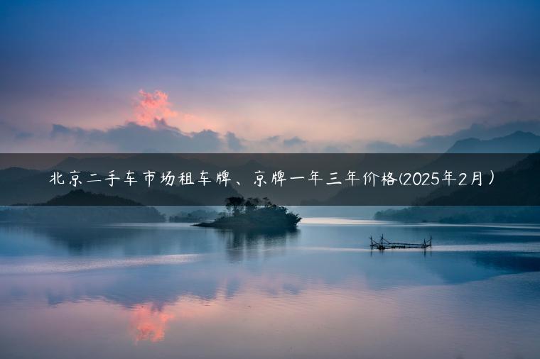 北京二手车市场租车牌、京牌一年三年价格(2025年2月）