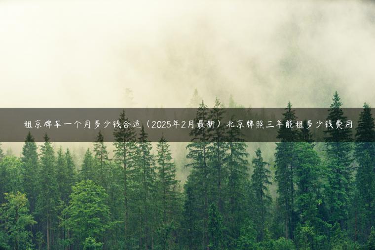 租京牌车一个月多少钱合适（2025年2月最新）北京牌照三年能租多少钱费用