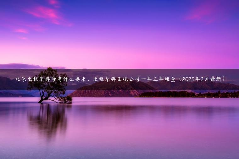 北京出租车牌号有什么要求、出租京牌正规公司一年三年租金（2025年2月最新）