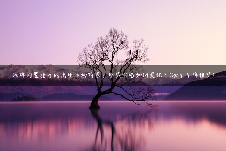 油牌闲置指标的出租市场前景：租赁价格如何变化？(油车车牌租赁)