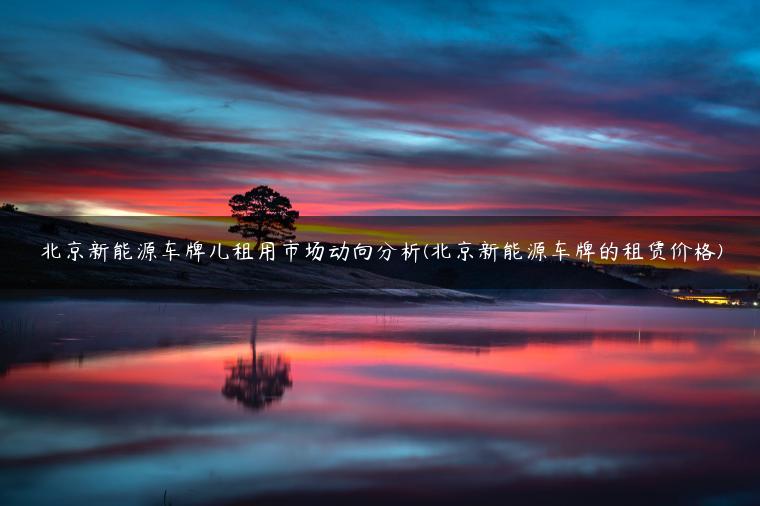 北京新能源车牌儿租用市场动向分析(北京新能源车牌的租赁价格)