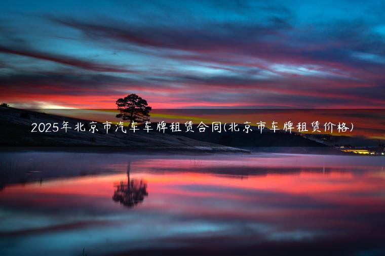 2025年北京市汽车车牌租赁合同(北京市车牌租赁价格)