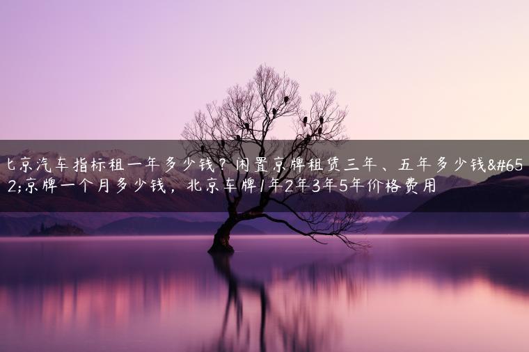 北京汽车指标租一年多少钱？闲置京牌租赁三年、五年多少钱，京牌一个月多少钱，北京车牌1年2年3年5年价格费用