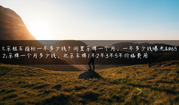 北京租车指标一年多少钱？闲置京牌一个月、一年多少钱曝光，京牌一个月多少钱，北京车牌1年2年3年5年价格费用