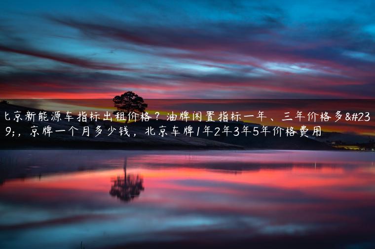 北京新能源车指标出租价格？油牌闲置指标一年、三年价格多少，京牌一个月多少钱，北京车牌1年2年3年5年价格费用